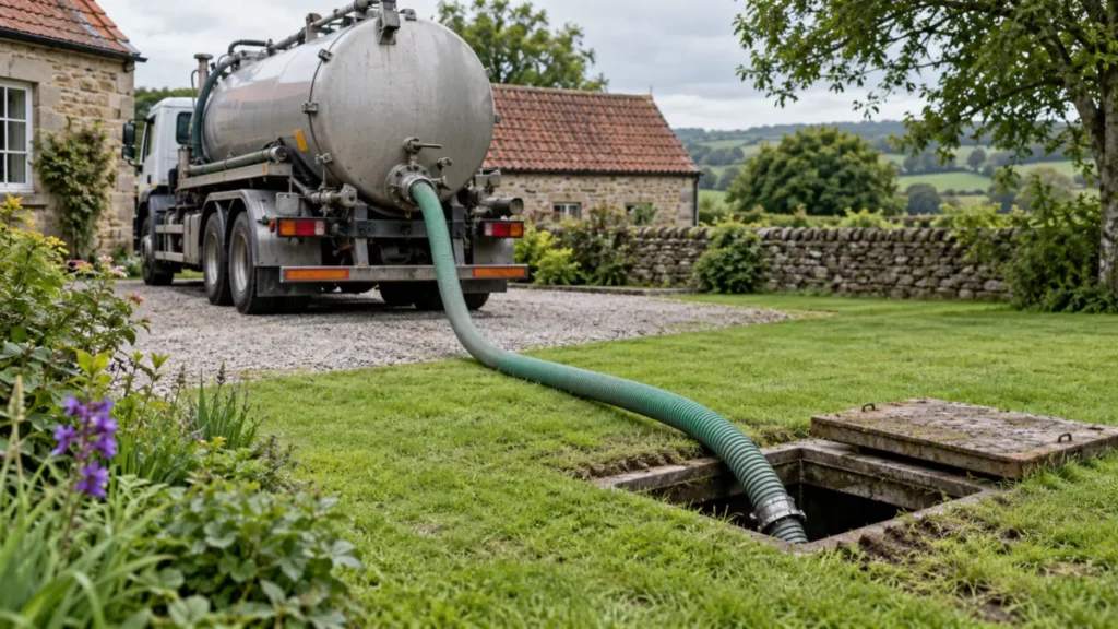 Septic tank being emptied
