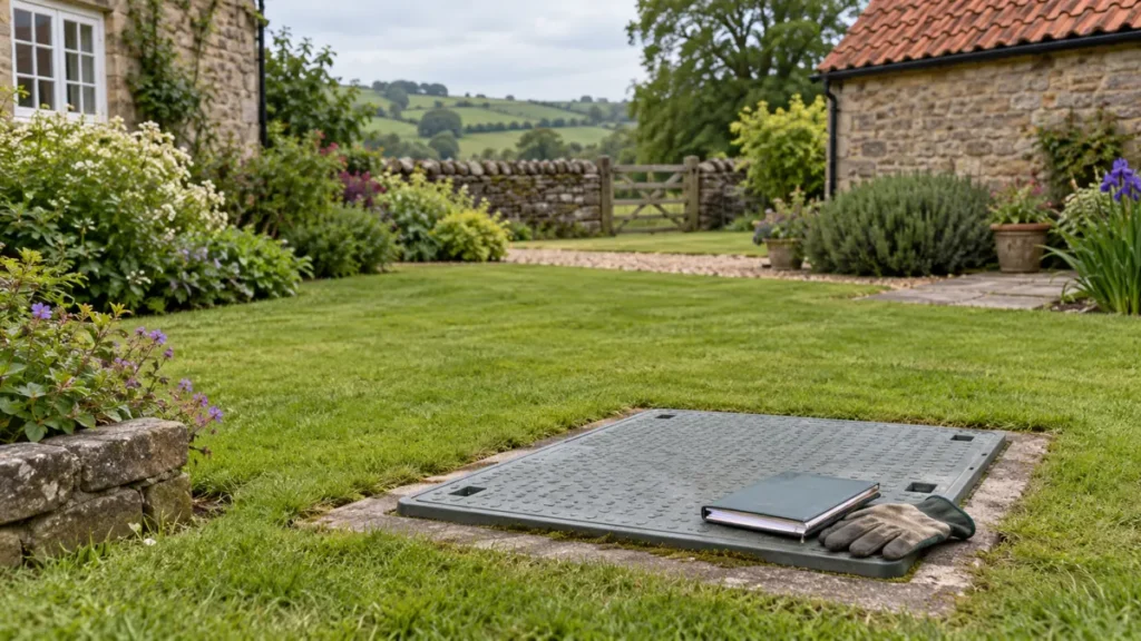 A well-maintained septic tank access cover