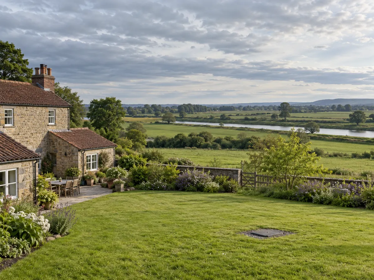 A rural property with private drainage near Tadcaster